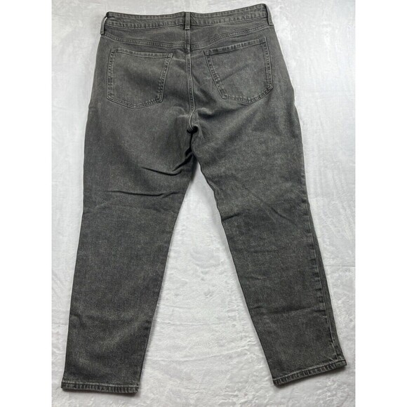 Old Navy O.G. Straight Jeans Button Fly High Rise Distressed Gray Size 16 - Picture 4 of 8